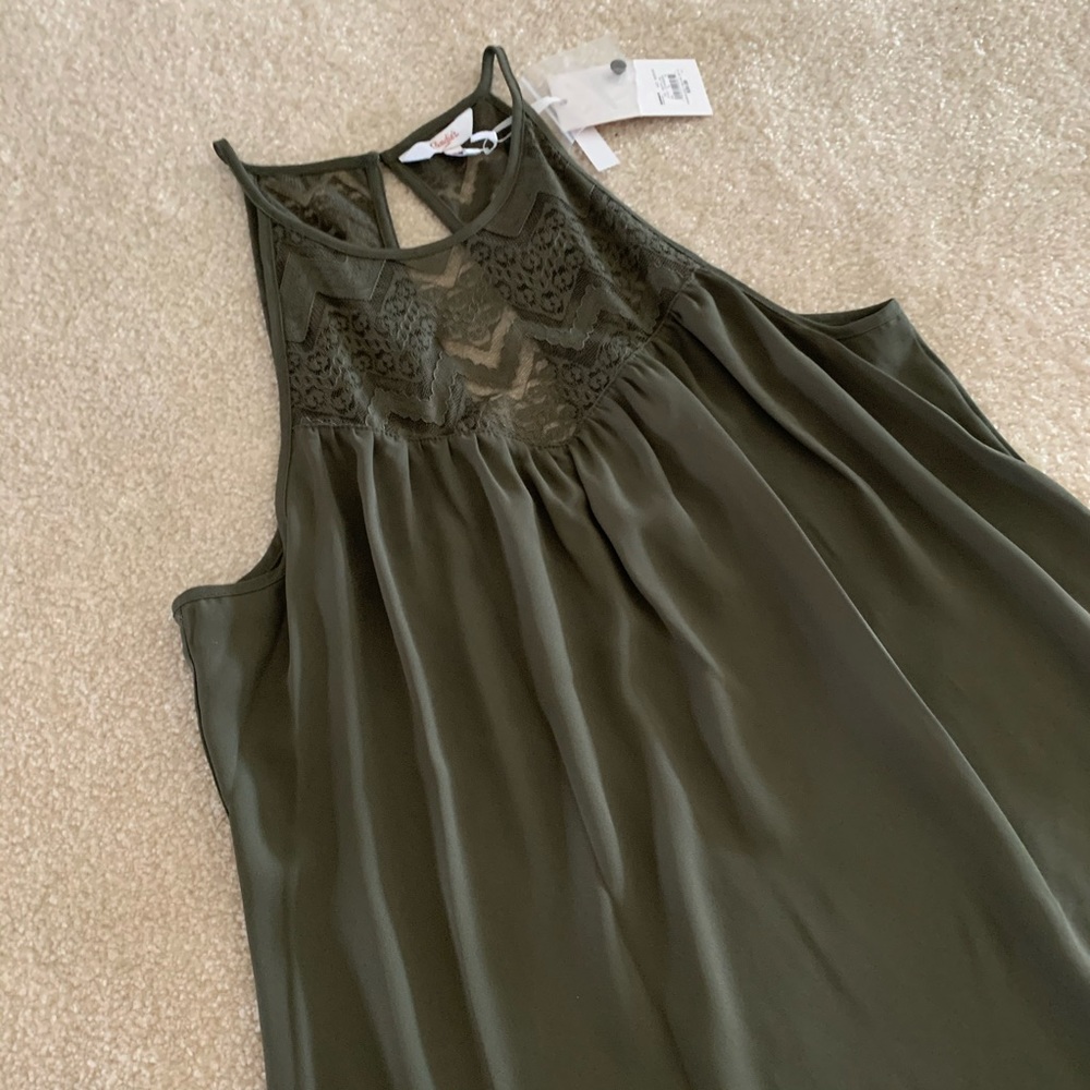 NWT Candies Olive Green Top